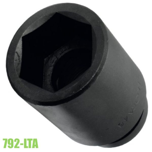 Đầu tuýp đen 6 cạnh ELORA 792-LTA, loại dài hệ inch, đầu vuông 1 inch