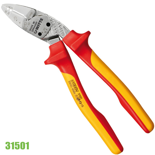 Kìm cắt đa năng mỏ cong 31501, 180mm cách điện 1000V Maxx VDE