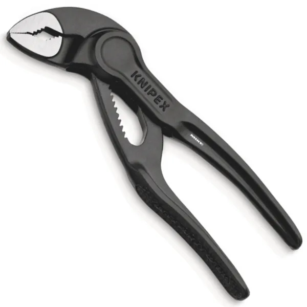 KNIPEX 87 00 100 Cobra® XS Water Pump Pliers 100 mm grey atramentized embossed, rough surface polished