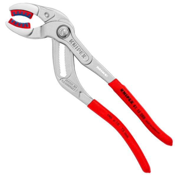 Kìm vặn ống xi-phông Knipex 81 13 250, kẹp Ø10–75 mm, 25 nấc