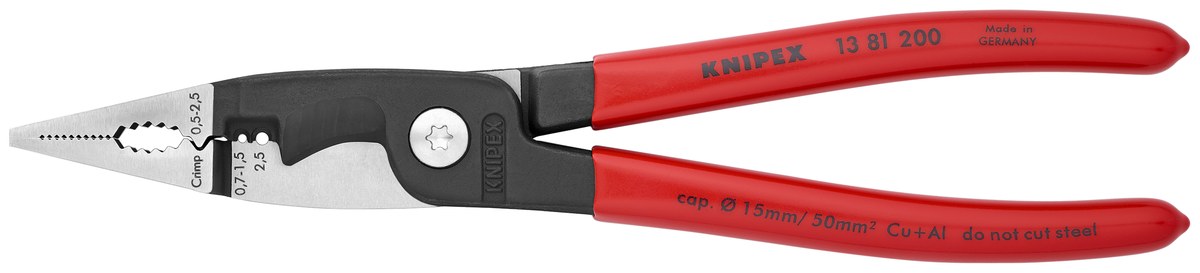 Kìm lắp đặt điện đa năng KNIPEX 13 81 200, dài 200mm