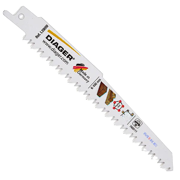 Reciprocating saw blade special for plaster and cement fibre