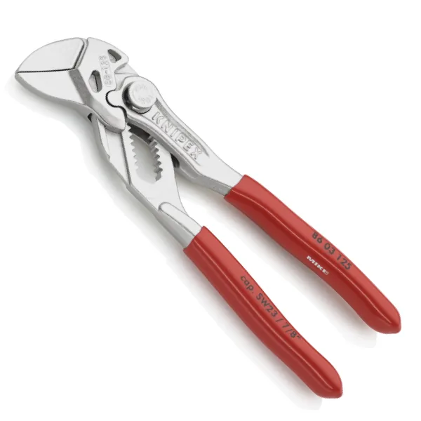Kìm mỏ lết KNIPEX 86 03 125, đầu mạ chrome, kẹp ốc tối đa 23mm