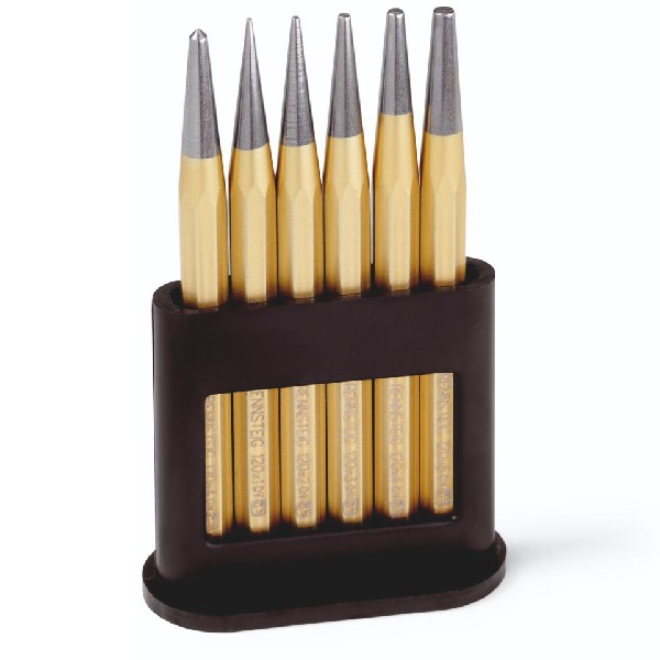 Taper punch set in plastic holder