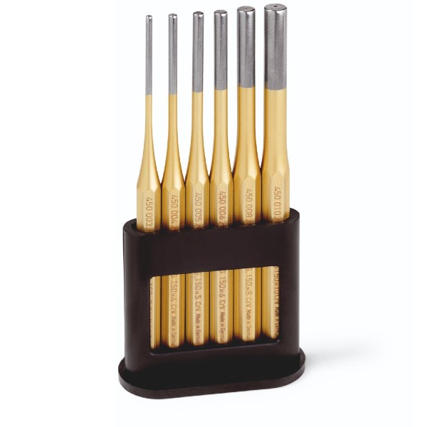 Parallel pin punch set in plastic holder