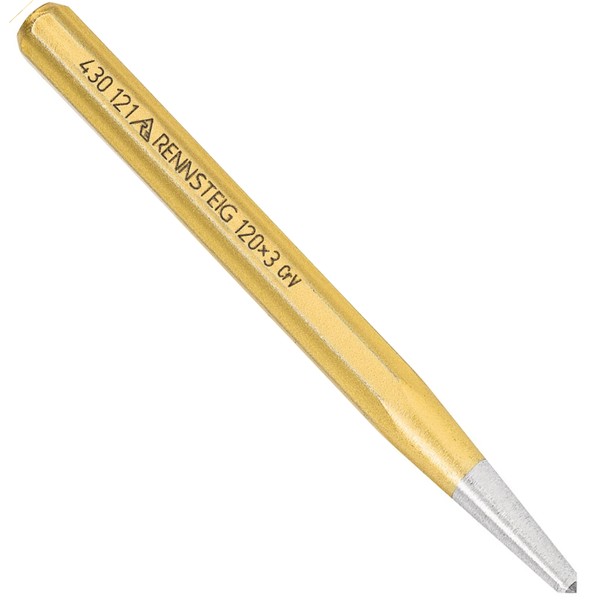 Centre punch with carbide tip 120 x 10 x 3 mm