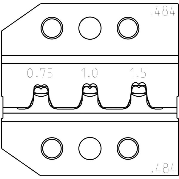 Bộ khuôn ép cos 3 vị trí Rennsteig 624 484 3 0
