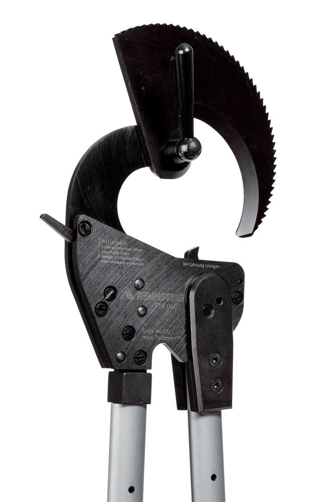 Kìm cắt cáp D60, ăn khớp nhông, cầm 2 tay, trợ lực Rennsteig 712 060 3 thumbnail 7