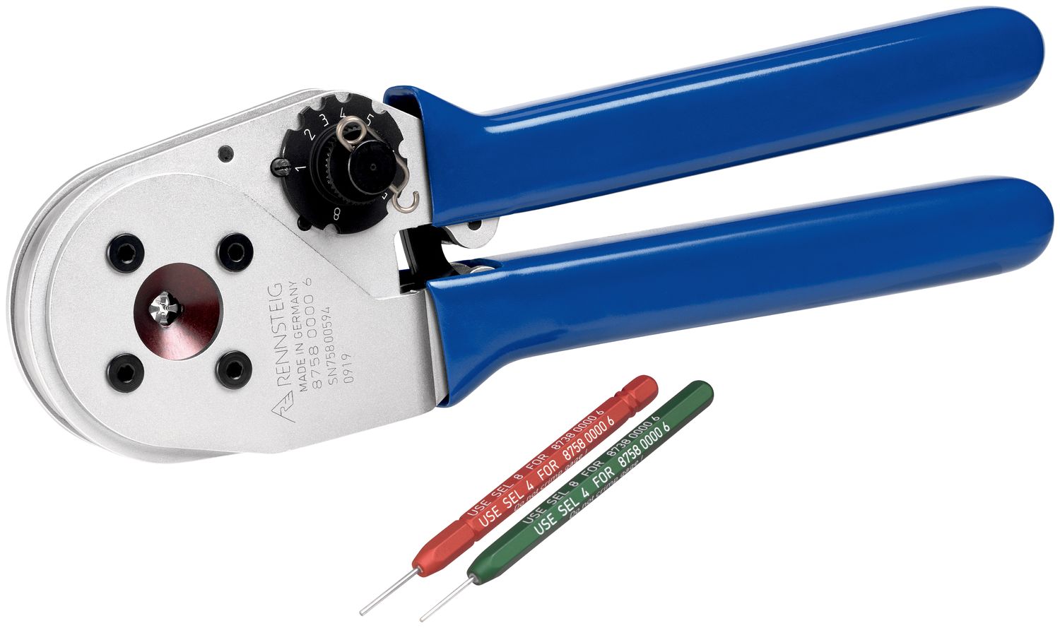 Dụng cụ bấm đầu SelectorCrimp 4/8 cho tiếp xúc hàng không thumbnail 3