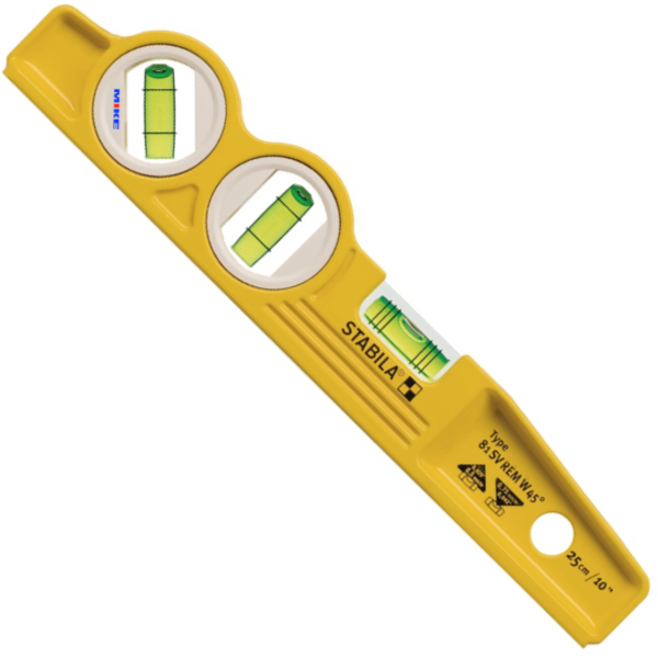 Thước thủy 25cm, 3 bọt thủy, có từ tính