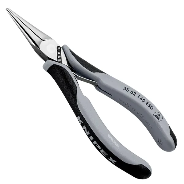 Kìm kẹp điện tử 145mm mỏ bán nguyệt, cán chống tĩnh điện