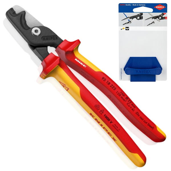 Kìm cắt cáp Knipex 95 18 225 StepCut XL, cách điện VDE 1000 V